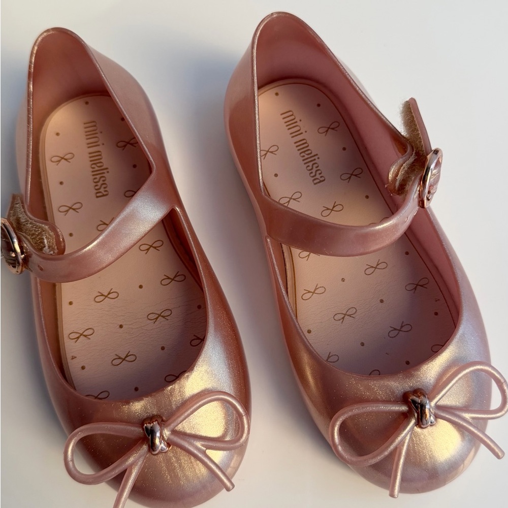 Mini Melissa Metallic Pink Dress Shoes
